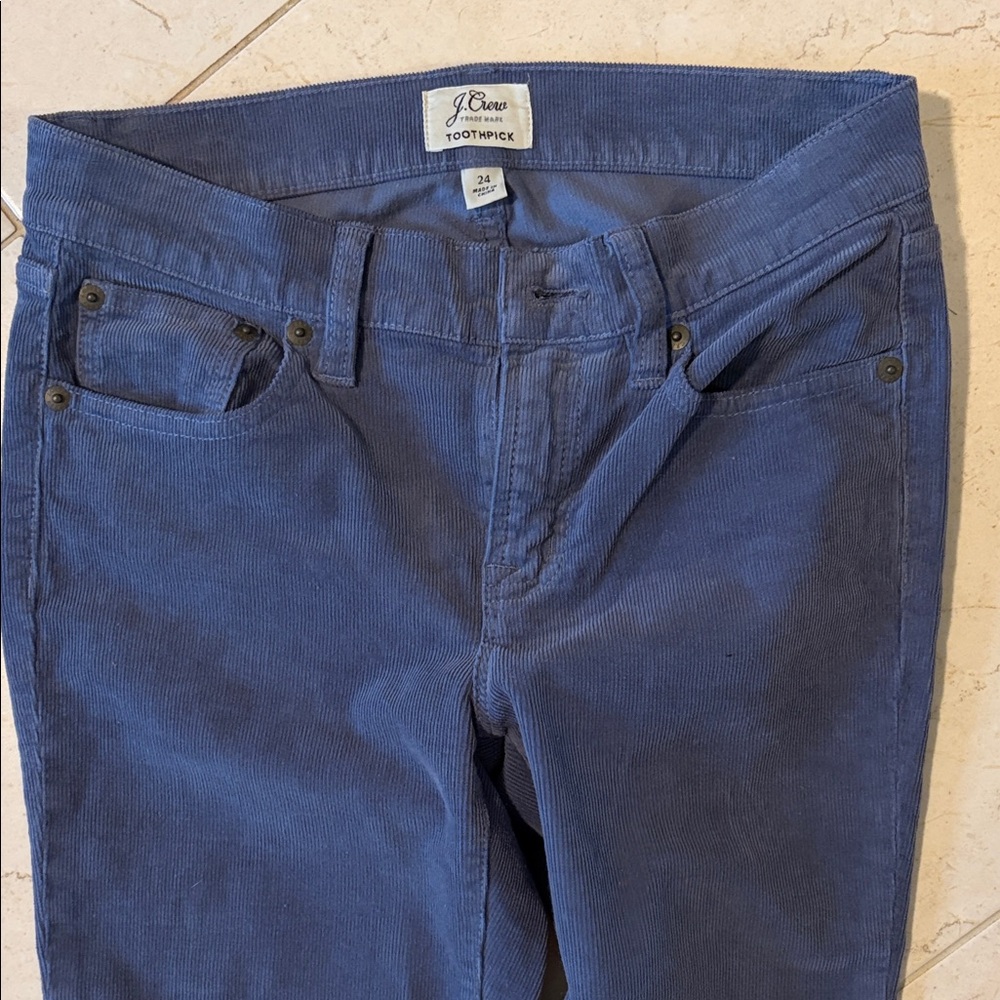 J. Crew Women's Corduroy Skinny Jeans in Blue